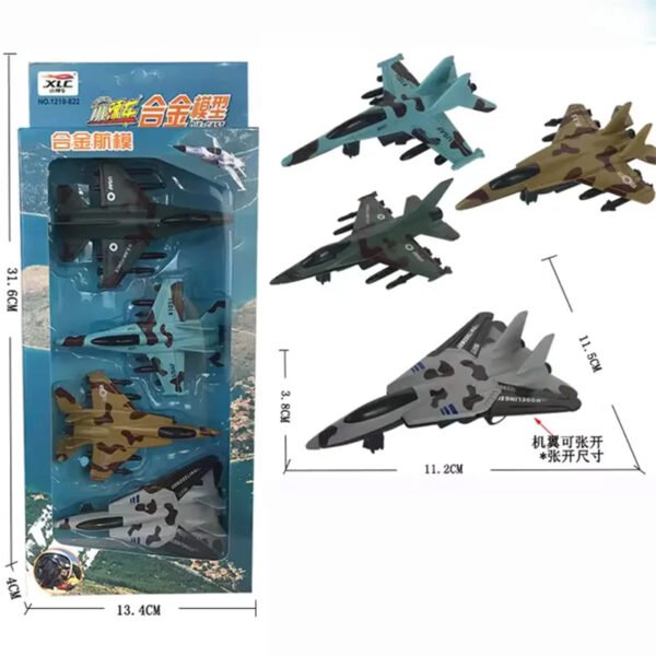 4-piece Metal Aircrafts