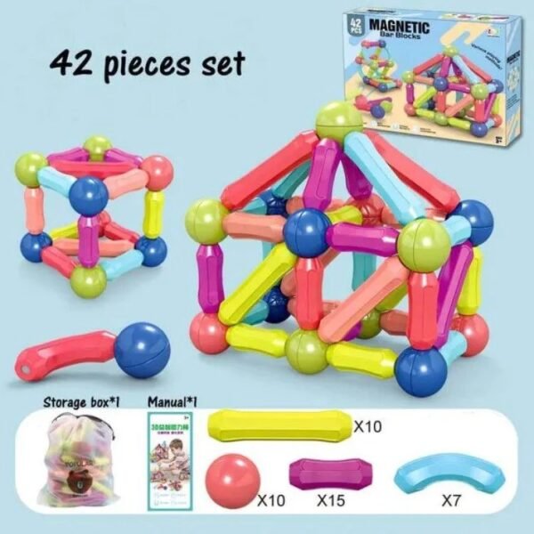 Magnetic Sticks and Balls Building Set for Kids